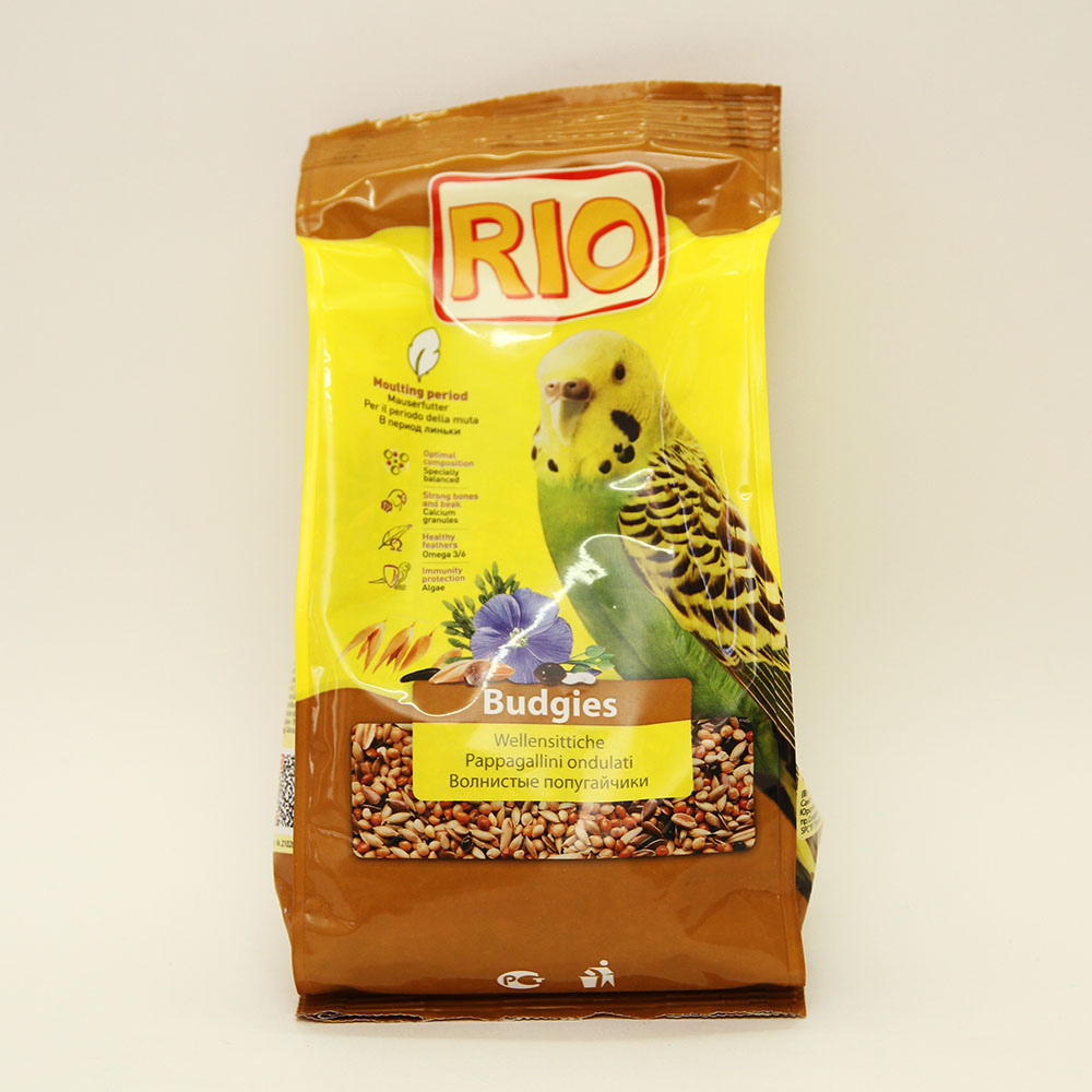 РИО (Rio) Корм для волнистых попугайчиков. Рацион в период линьки, уп. 500 г