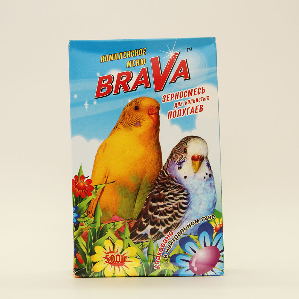 Brava корм для волнистых попугаев комплексное меню , 500 г