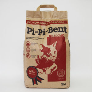 Наполнитель «Pi - Pi - Bent» комкующийся, уп. 10 кг