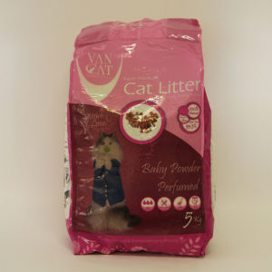 Комкующийся наполнитель VAN CAT без пыли с ароматом детской присыпки, пакет, Baby Powder