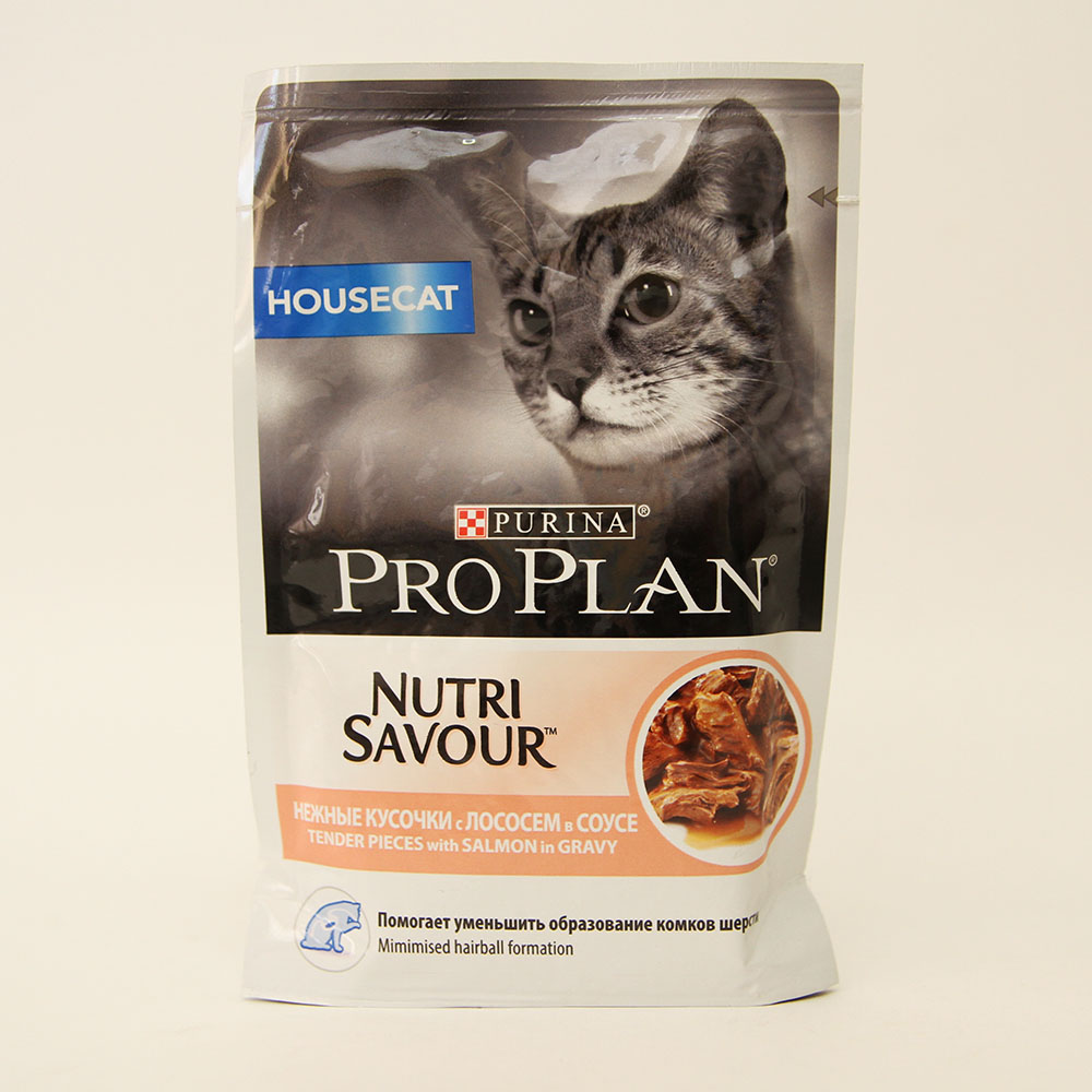 Консервы для домашних кошек Purina Pro Plan, лосось, пауч, 85 г