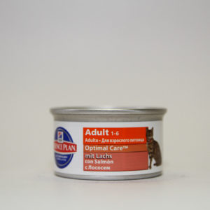 Хиллс для взрослых кошек (Hill's Adult 1-6), Лосось, конс. банка 85 г