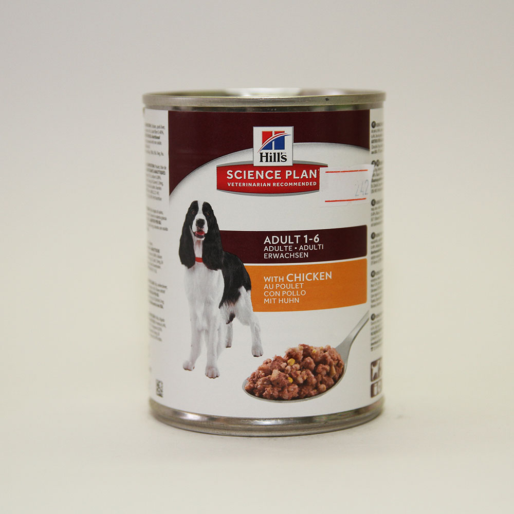 Хиллс для взрослых собак с курицей (Hill's Adult), конс. банка 370 г