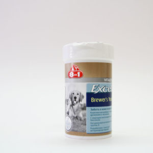 8 в 1 Бреверс Витамины с пивными дрожжами для кошек и собак (8 in 1 Excel Brewers Yeast), банка 140 таб