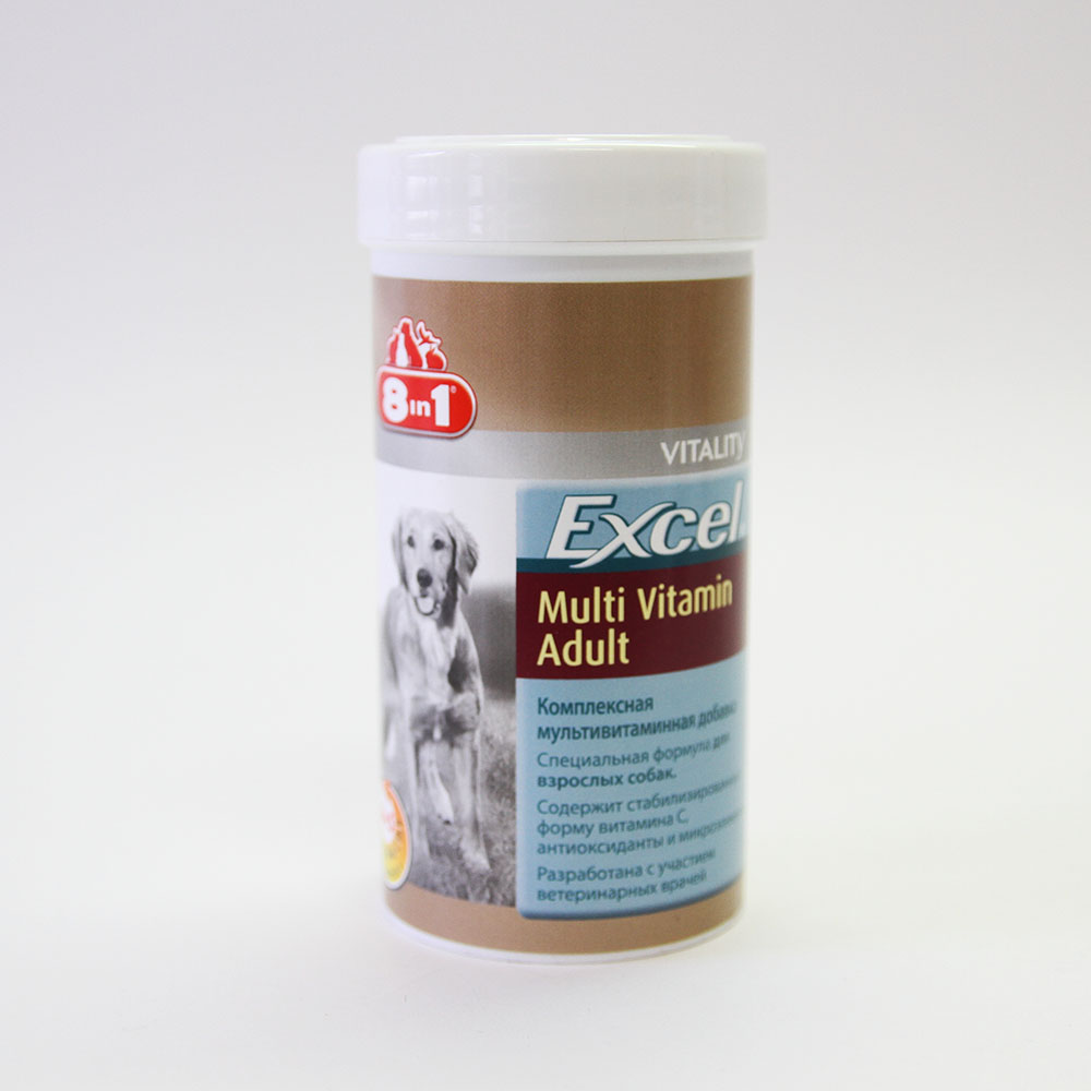 8 в 1 Мультивитамины для взрослых собак (8 in 1 Excel Multi Vitamin Adult), банка 70 таб.