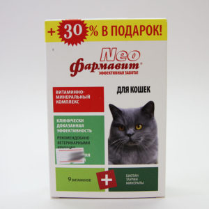 Витаминно-минеральный комплекс «Фармавит Neo» для кошек, уп. 60 таб