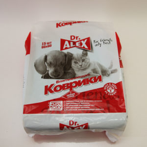 Коврики впитывающие для собак Dr.ALEX 60 х 60 см (30 шт.)