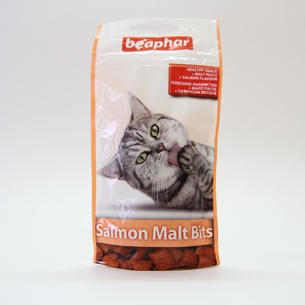 Беафар Мальт Битс Подушечки для выведения шерсти (Beaphar Malt-Bits), со вкусом лосося, уп. 35 г.