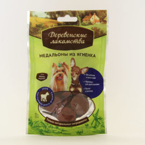 Деревенские лакомства " Медальоны из ягнёнка ", уп. 55 г