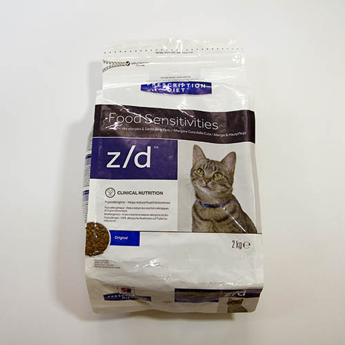 Лечебный корм Хиллс для кошек при пищевой аллергии (Hill's PD Feline Z/D), уп. 2 кг