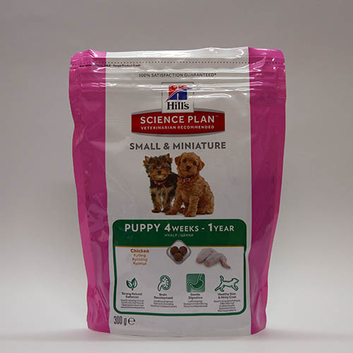 Хиллс для щенков Миниатюрных пород (Hill's Small & Miniature Puppy), курица, уп. 300 г