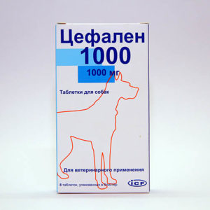 Цефален 1000 для собак, уп. 8 таб.